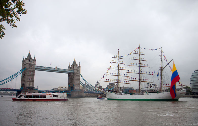 Tall Ship “Gloria” at the Tower Bridge
